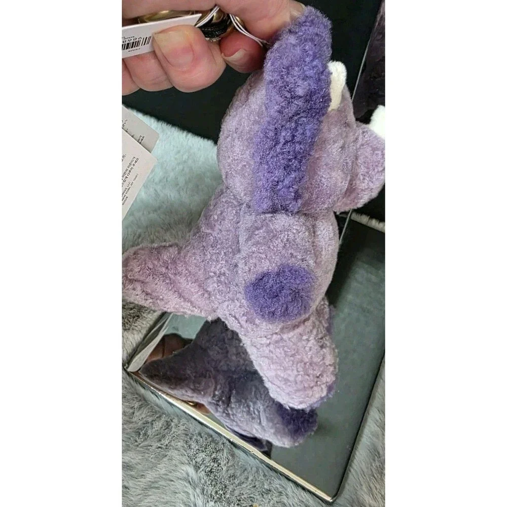 Coach Shearling Trixy Purple Dinosaur Bag Charm Rexy 10 Year Anniversary NWT